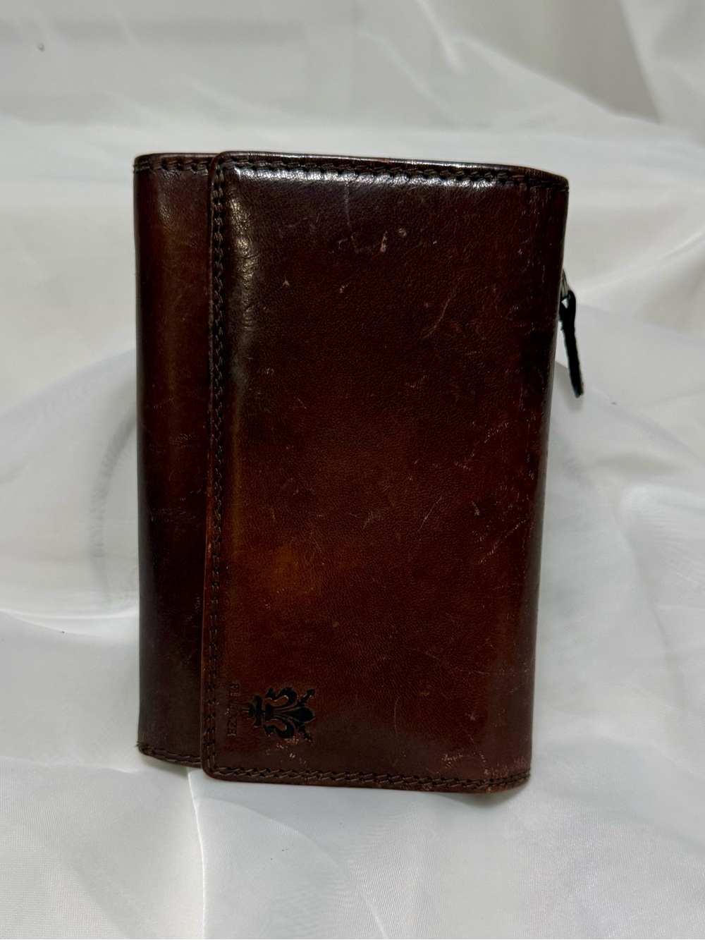 Vera Pelle Dark Brown Leather Women's Bifold Wallet